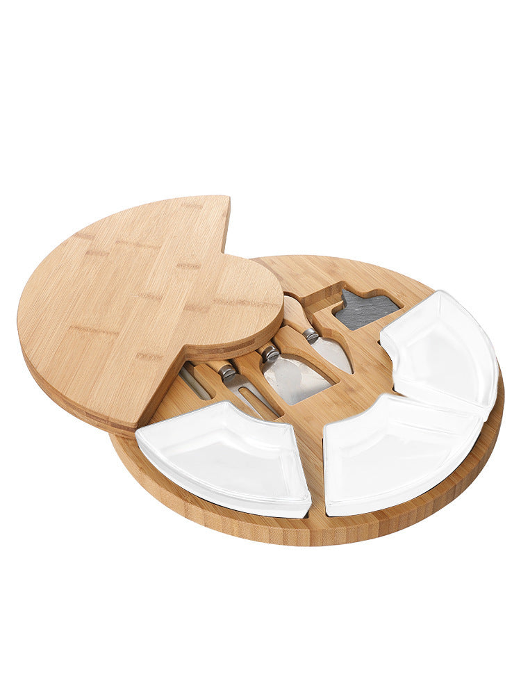 Bamboo Charcuterie Board Serving Platter Set