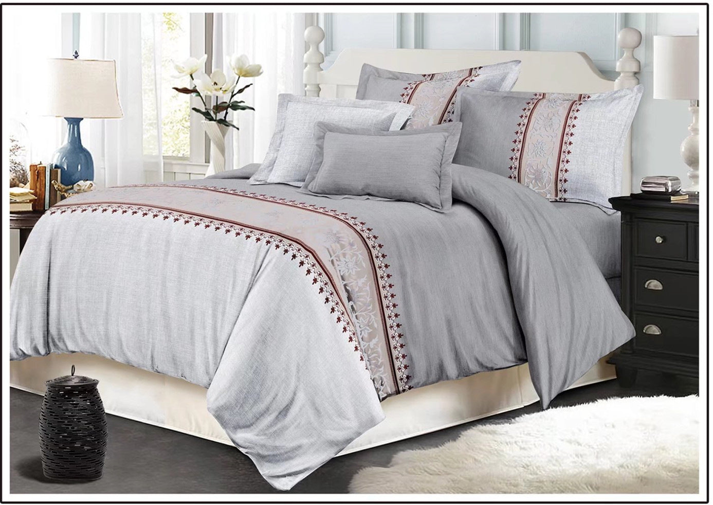 Comfy Farmhouse Boho Printed 3 Pieces Duvet Bedding Set