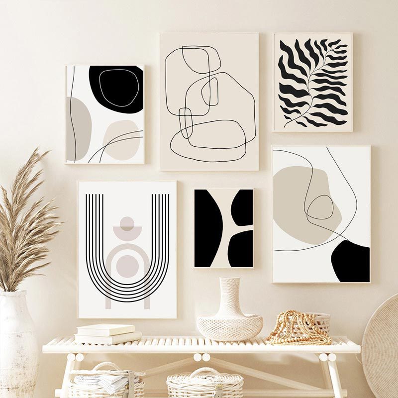 Minimal Boho Wall Abstract Art Prints Posters