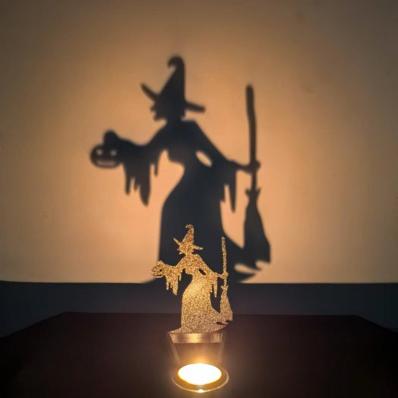 Whimsical Halloween Shadow Stand Candle Holder
