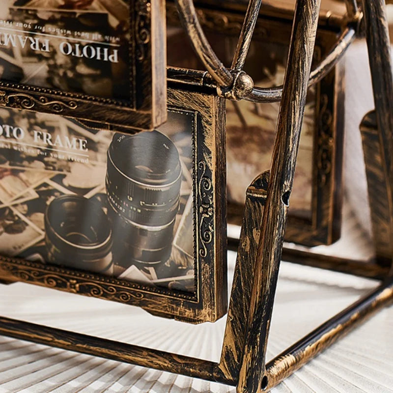 Rotating Ferris Wheel Music Box Carousel Photo Frame