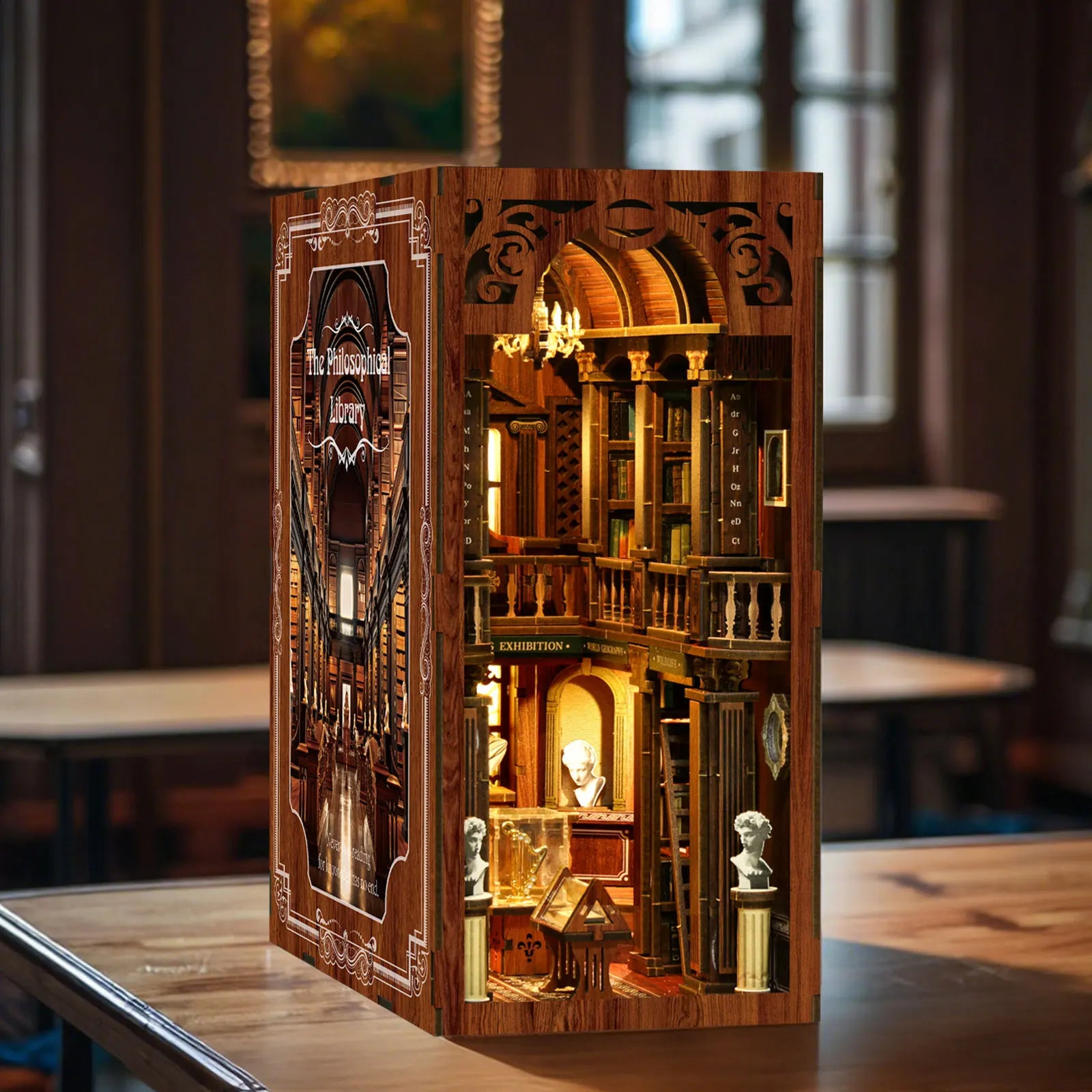 DIY Wooden Miniature Dollhouse Book Nook Kit