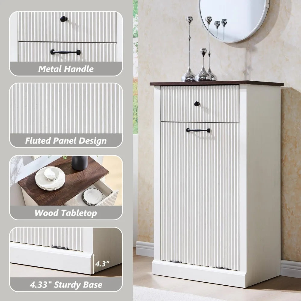 Single/Double Modern Tilt-Out Trash Cabinet Hidden Garbage