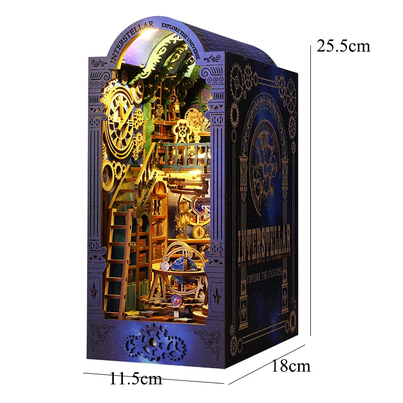DIY Wooden Miniature Dollhouse Book Nook Kit