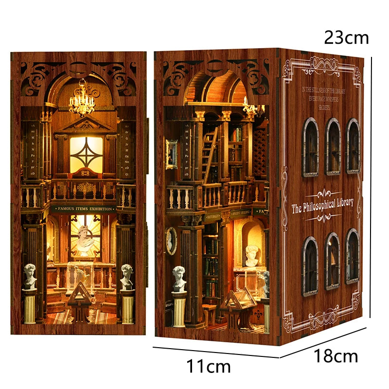 DIY Wooden Miniature Dollhouse Book Nook Kit