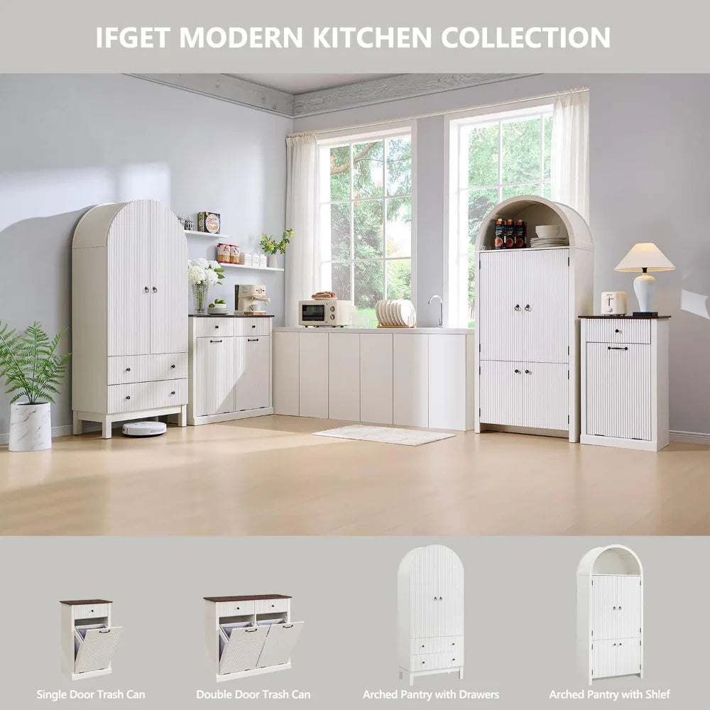 Single/Double Modern Tilt-Out Trash Cabinet Hidden Garbage