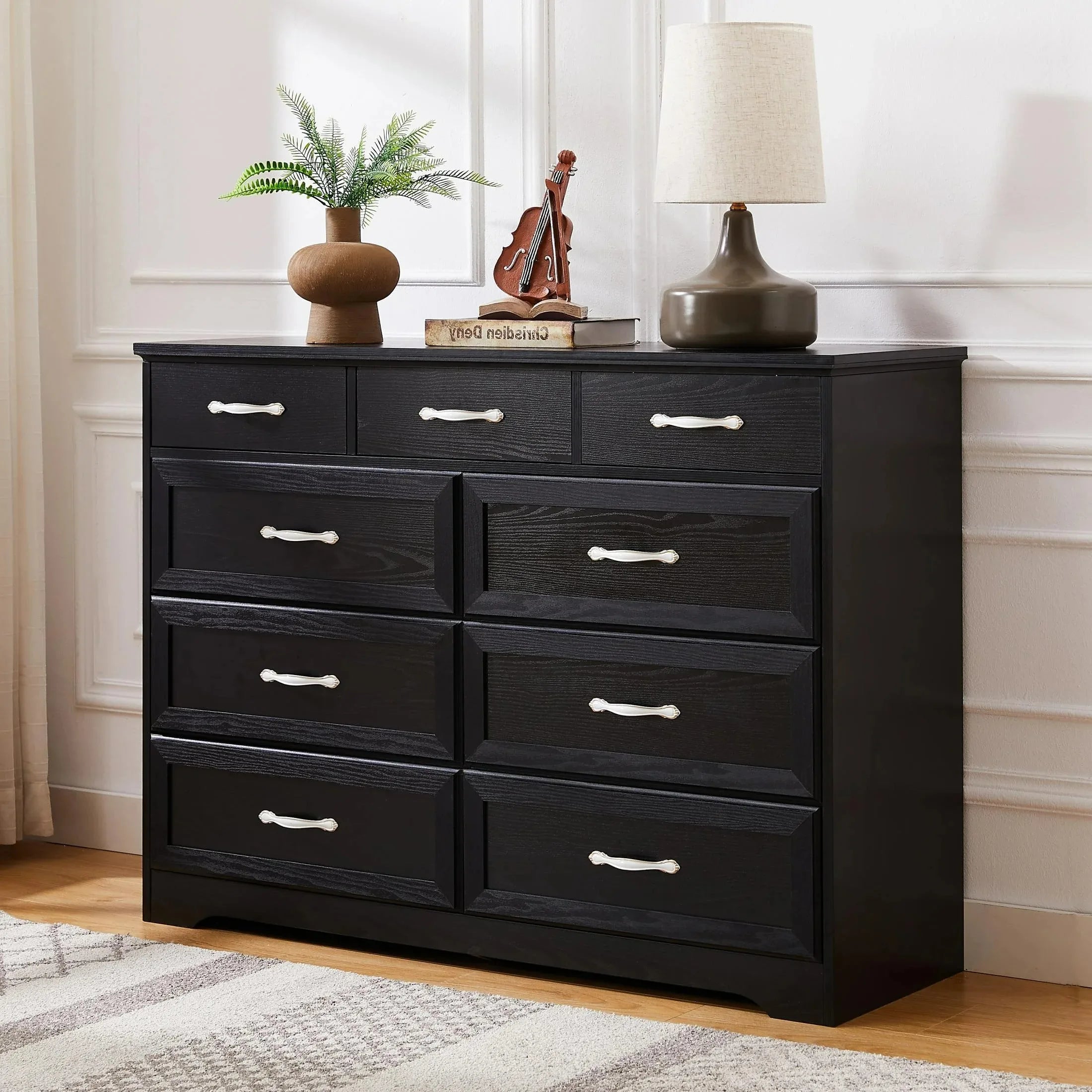 9 Chest of Drawers White Wooden Bedroom Dresser