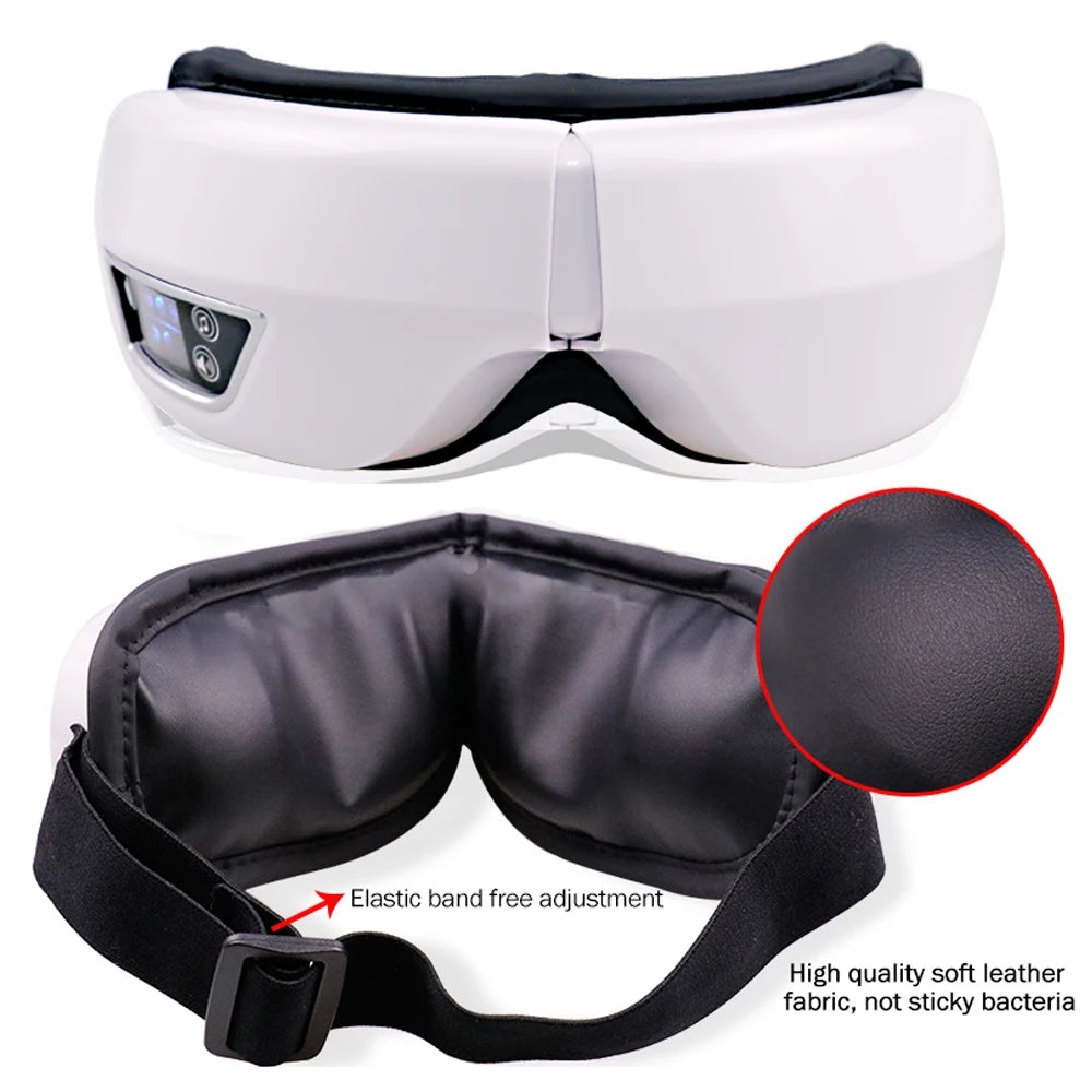 6D Smart Eye Hot Compress Massager with Bluetooth Music