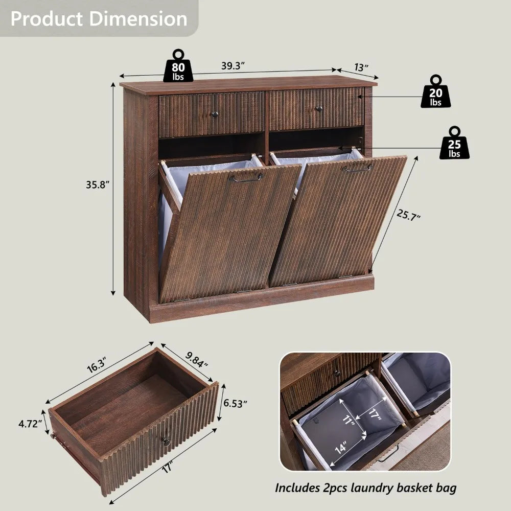 Single/Double Modern Tilt-Out Trash Cabinet Hidden Garbage