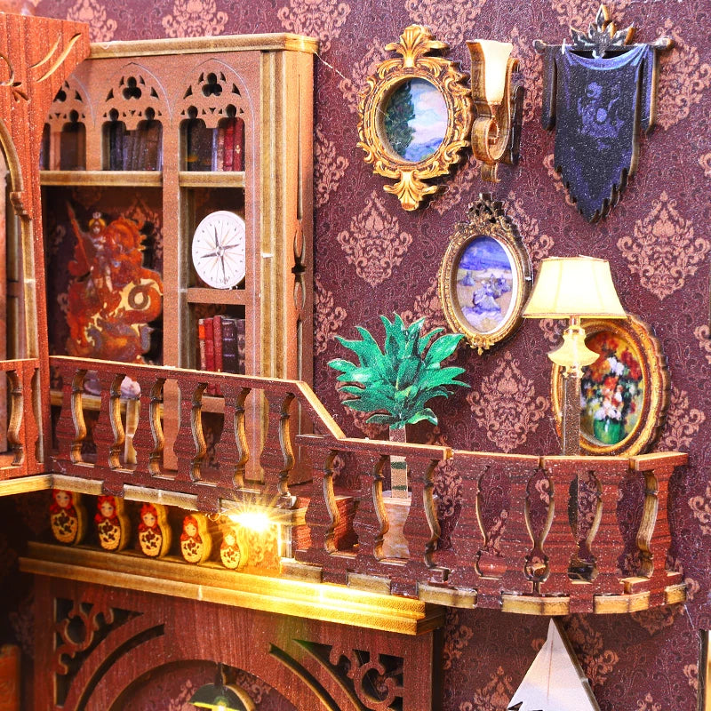 DIY Wooden Miniature Dollhouse Book Nook Kit