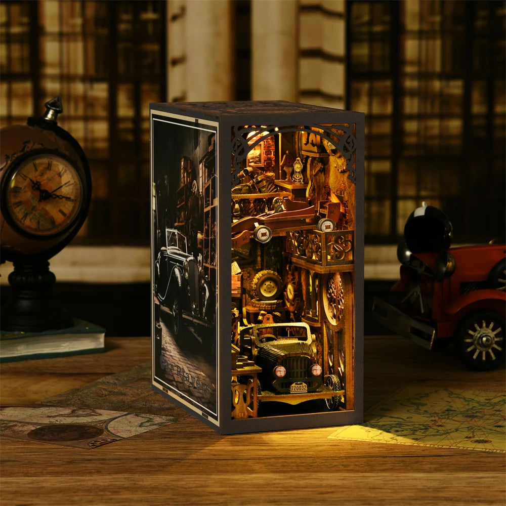 DIY Miniature 3D Wooden Puzzle Assembly Book Nook Kit