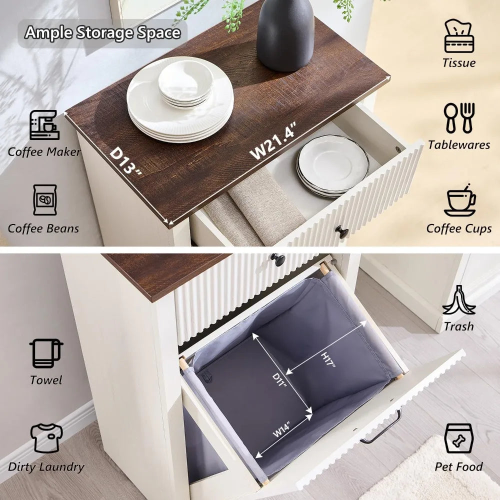 Single/Double Modern Tilt-Out Trash Cabinet Hidden Garbage