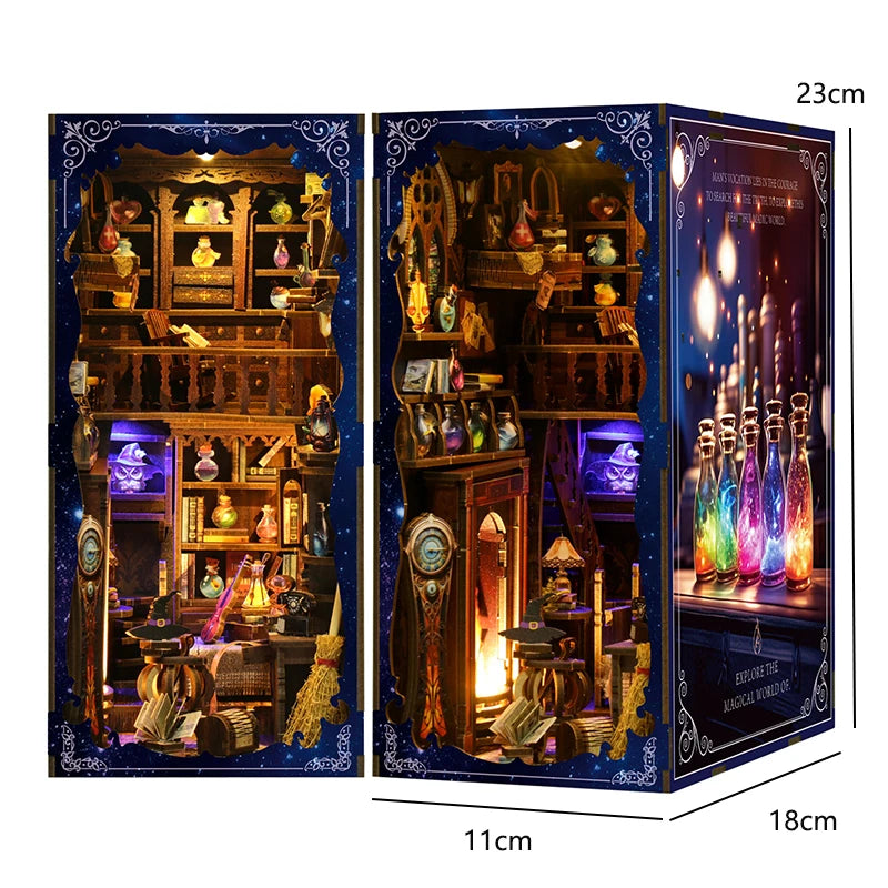 DIY Wooden Miniature Dollhouse Book Nook Kit