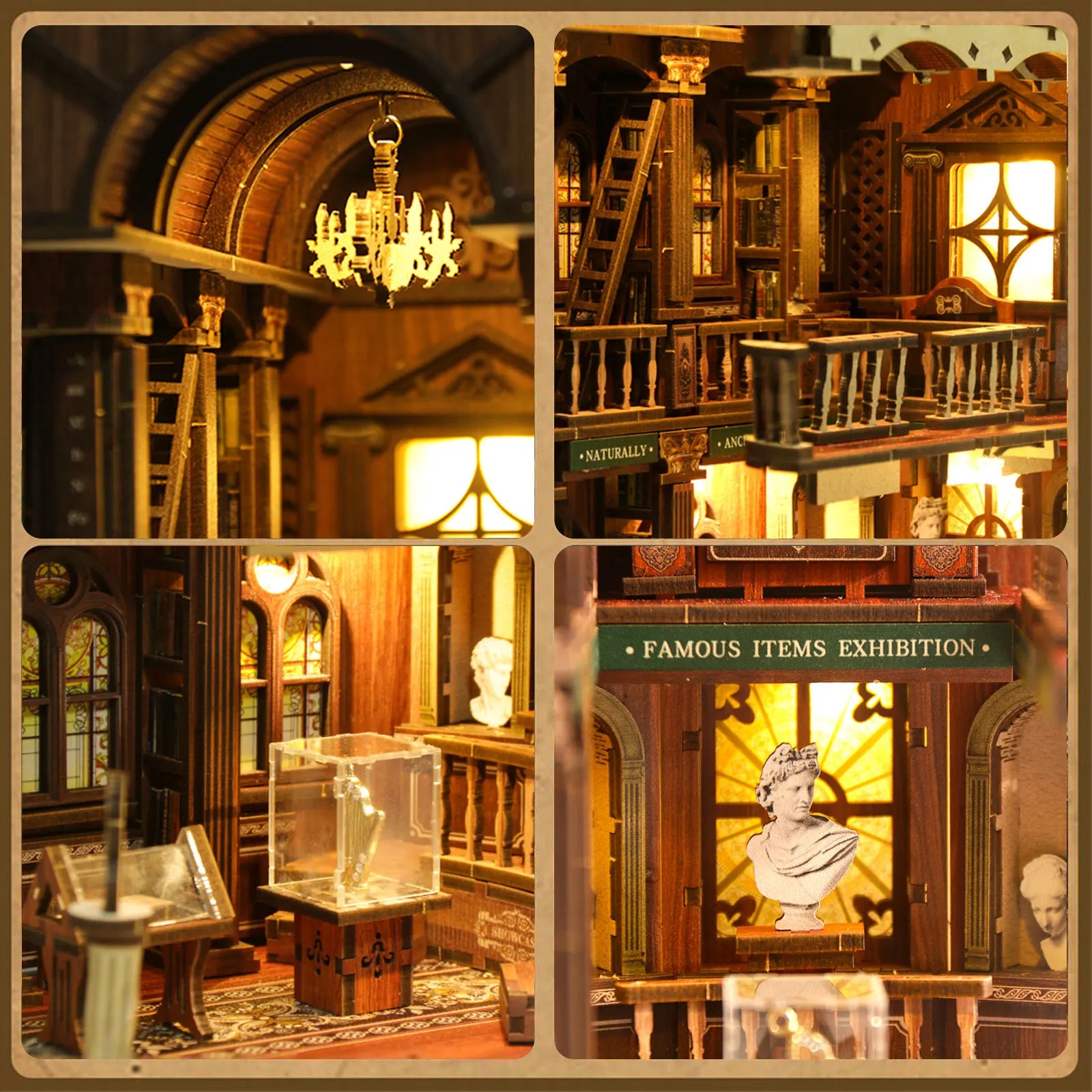 DIY Wooden Miniature Dollhouse Book Nook Kit