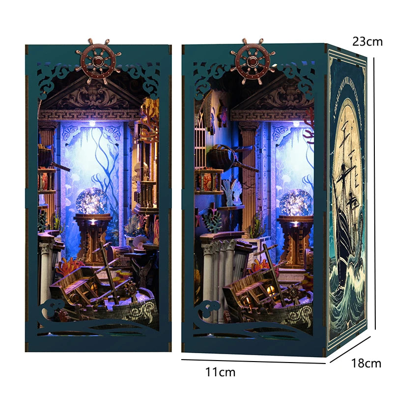 DIY Wooden Miniature Dollhouse Book Nook Kit