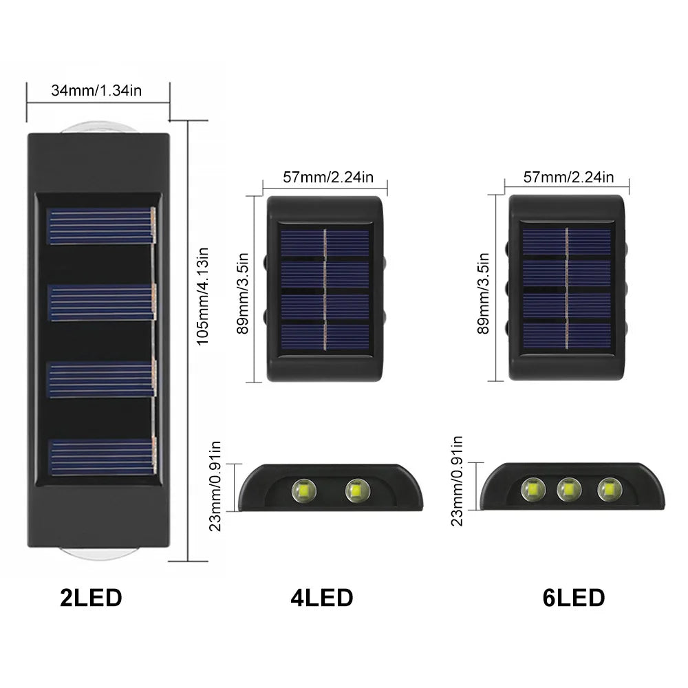 Outdoor Landscape Waterproof Solar Led Wall Lights