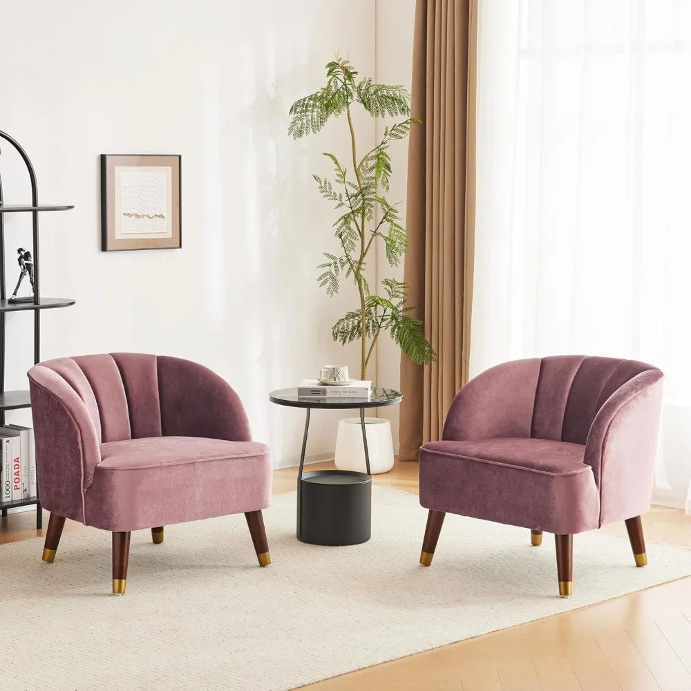 Modern Upholstered Barrel Accent Chair Club Chair