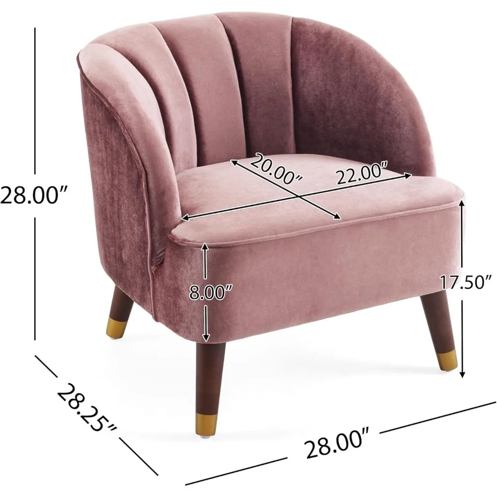 Modern Upholstered Barrel Accent Chair Club Chair