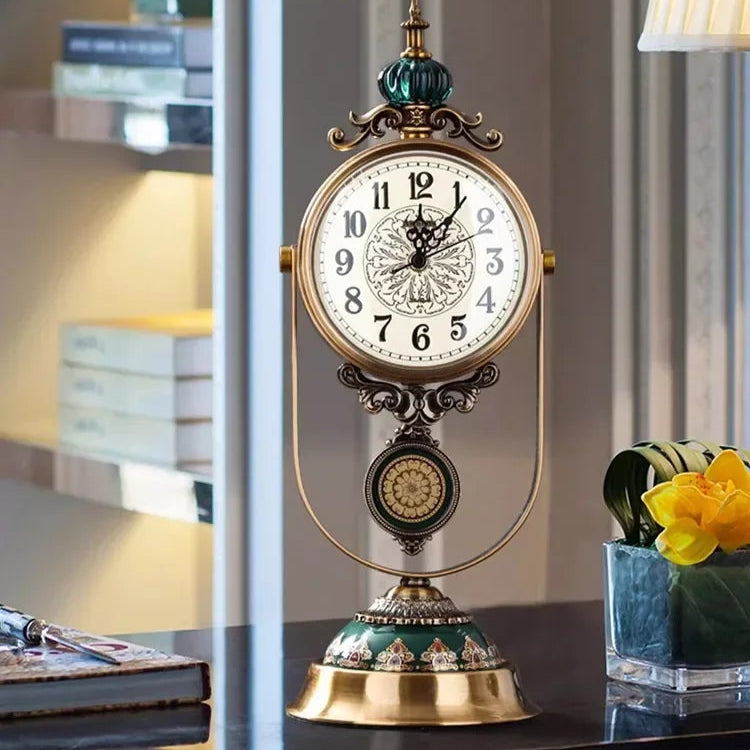 Vintage Ceramic Swing Table Pendulum Clock