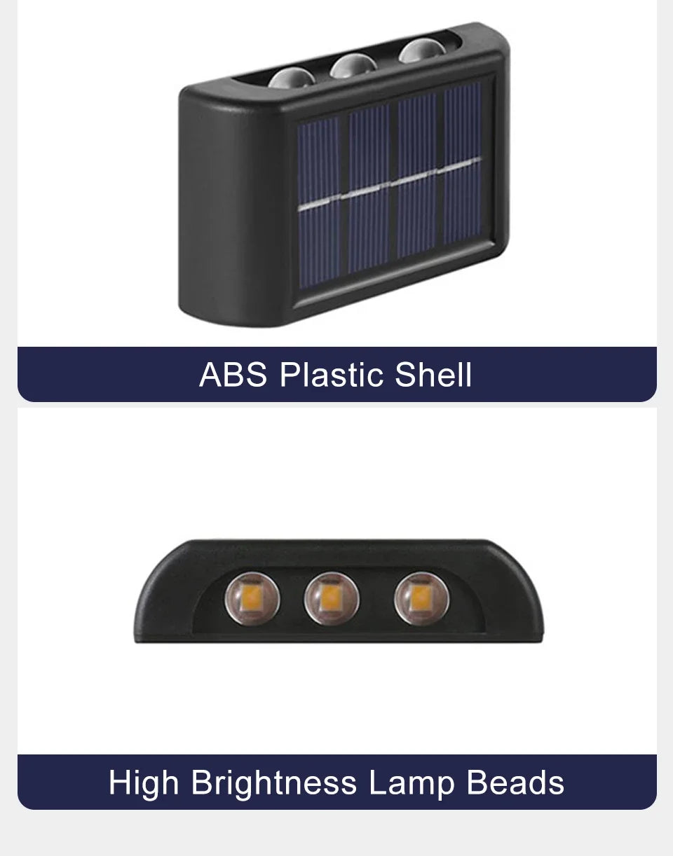 Outdoor Landscape Waterproof Solar Led Wall Lights