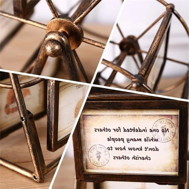 Rotating Ferris Wheel Music Box Carousel Photo Frame