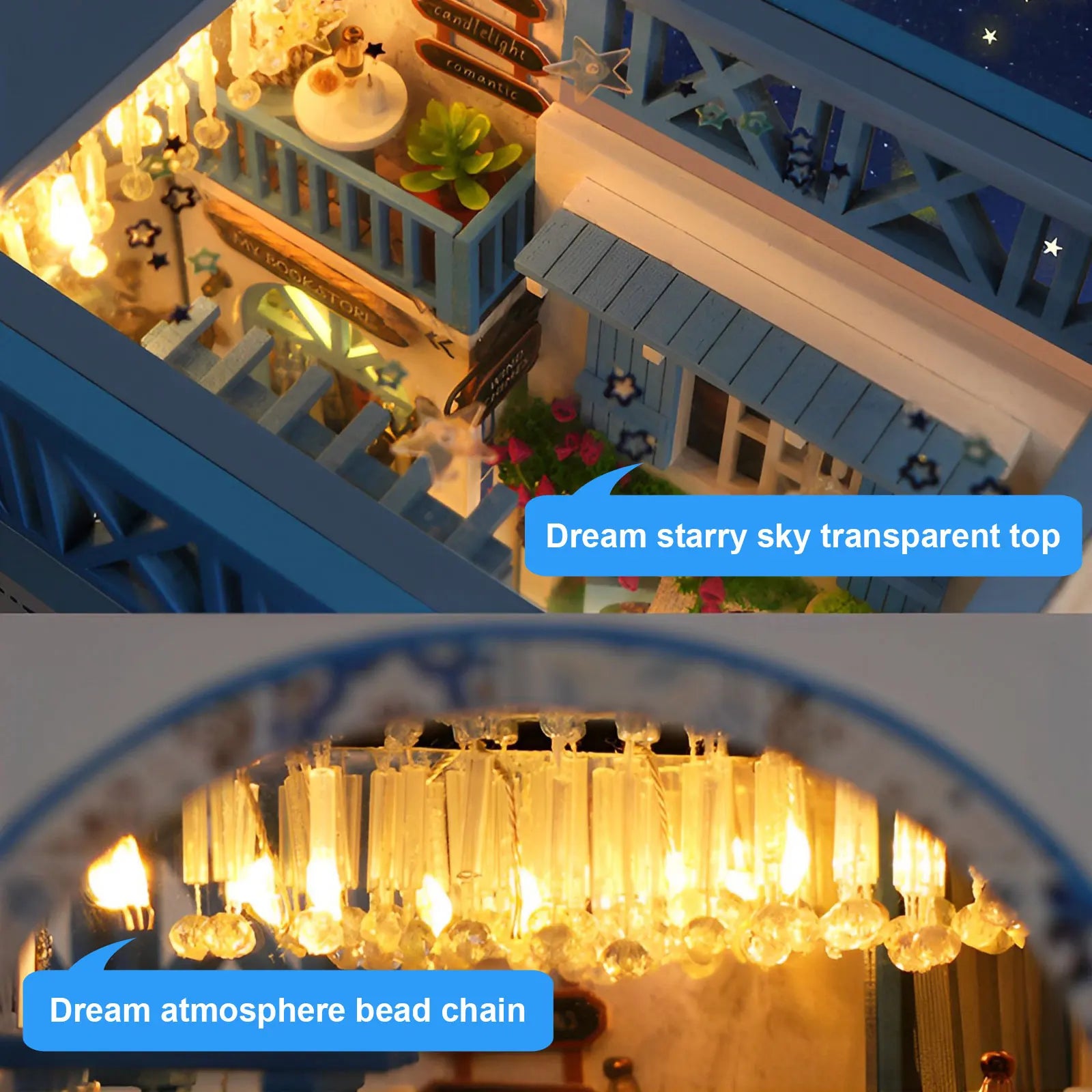 DIY Wooden Miniature Dollhouse Book Nook Kit