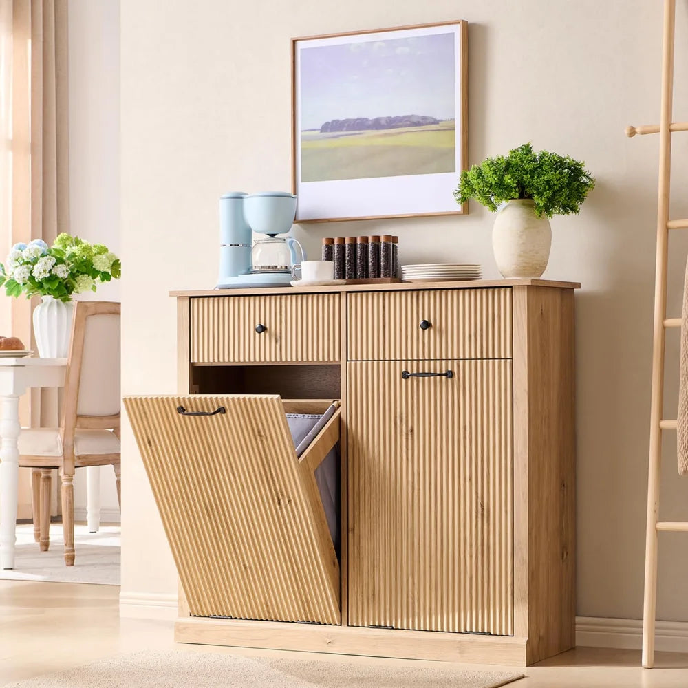 Single/Double Modern Tilt-Out Trash Cabinet Hidden Garbage