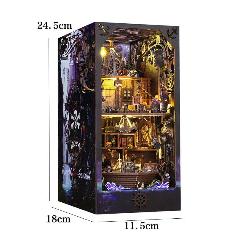 DIY Wooden Miniature Dollhouse Book Nook Kit