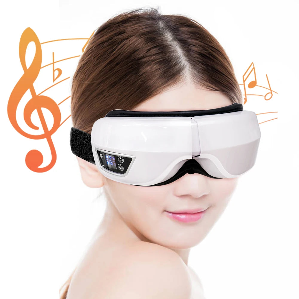 6D Smart Eye Hot Compress Massager with Bluetooth Music