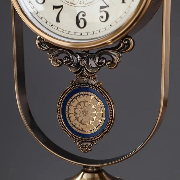 Vintage Ceramic Swing Table Pendulum Clock
