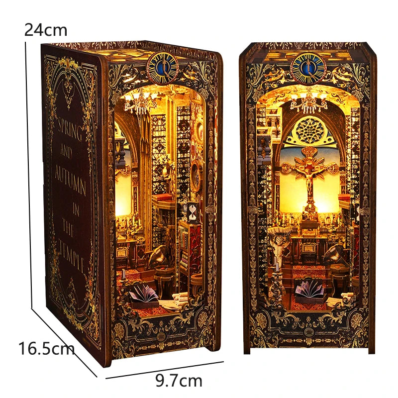 DIY Wooden Miniature Dollhouse Book Nook Kit
