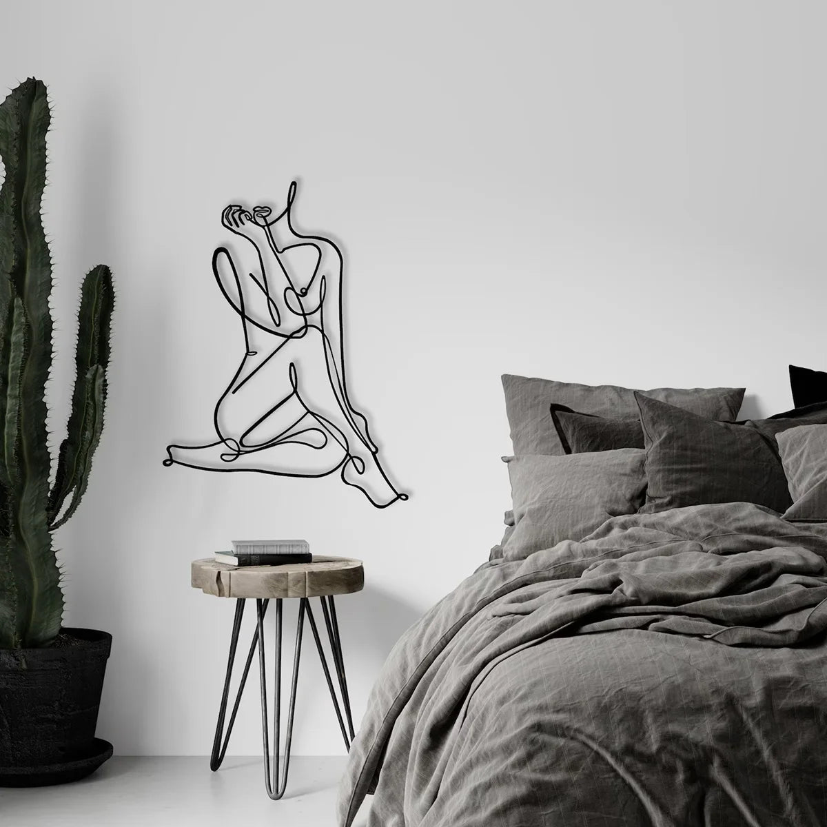 Face Body Line Silhouette Abstract Wall Art