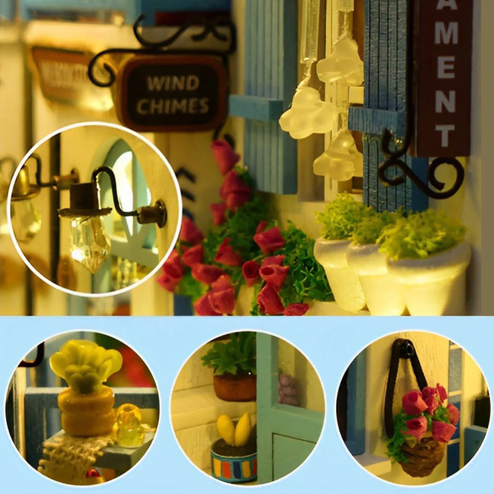 DIY Wooden Miniature Dollhouse Book Nook Kit