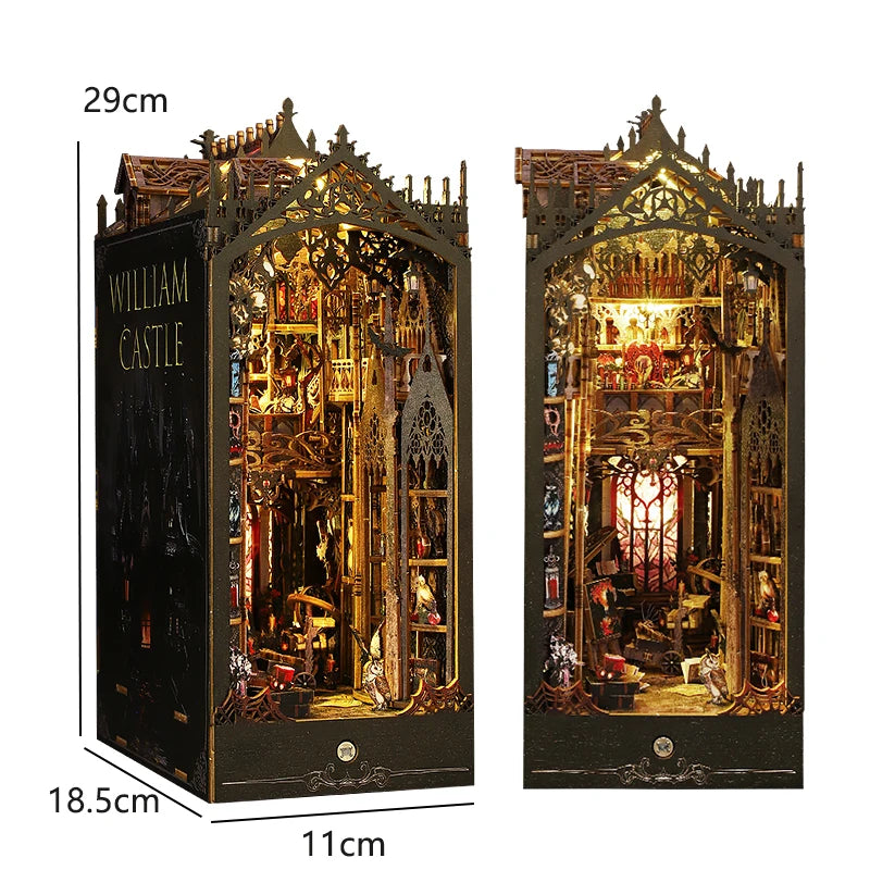 DIY Wooden Miniature Dollhouse Book Nook Kit