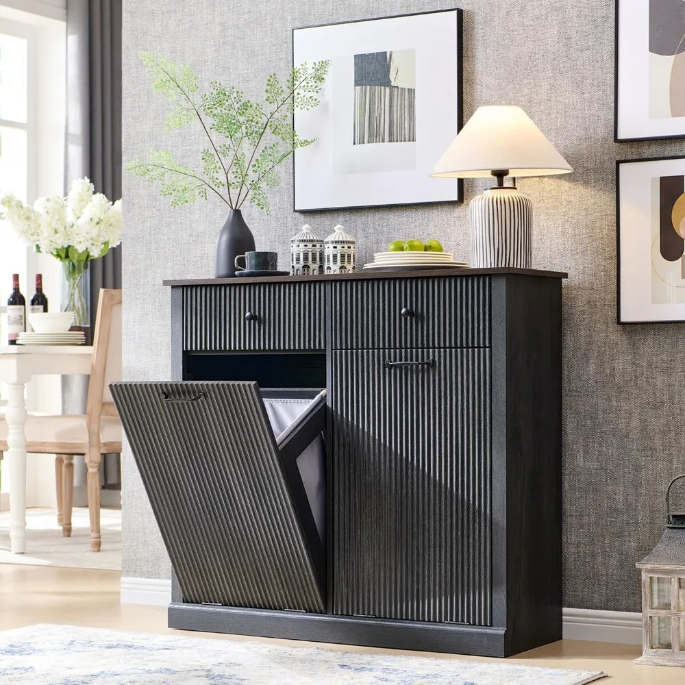 Single/Double Modern Tilt-Out Trash Cabinet Hidden Garbage