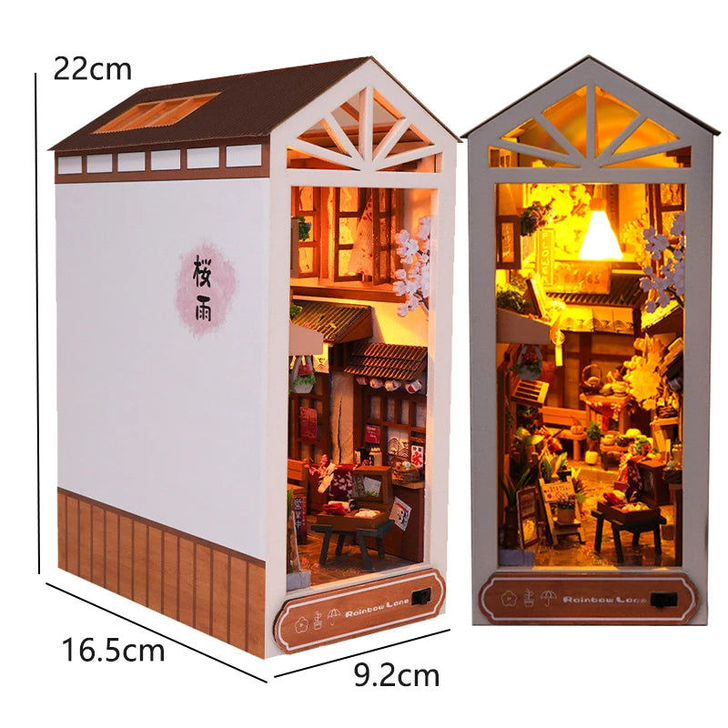 DIY Wooden Miniature Dollhouse Book Nook Kit