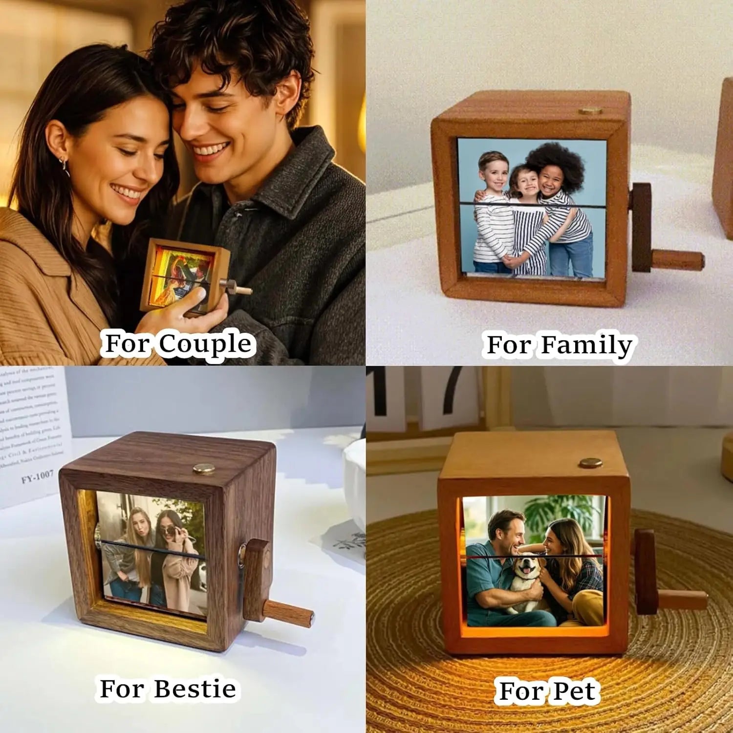 Personalized Photo Flip Book Frame with Light