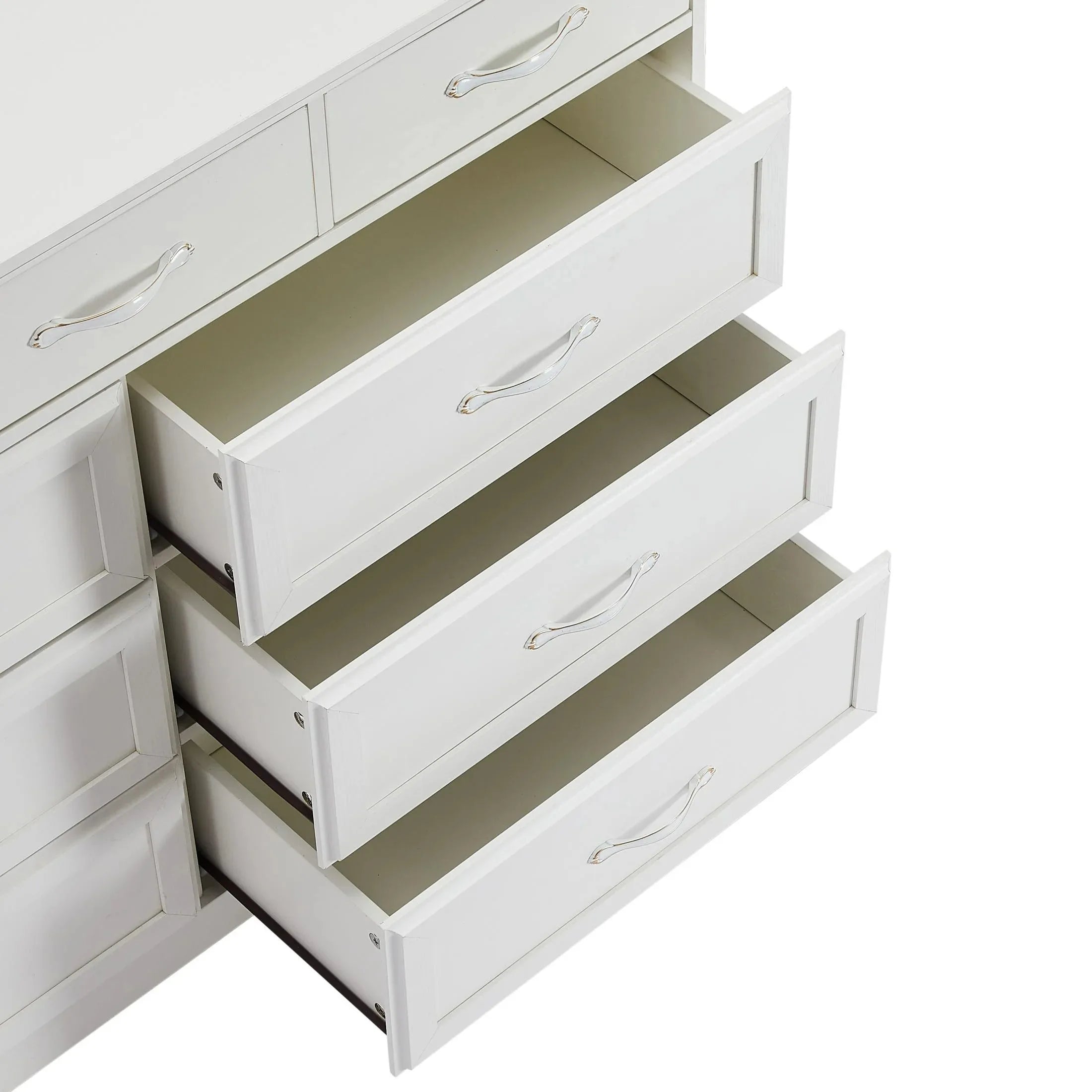9 Chest of Drawers White Wooden Bedroom Dresser