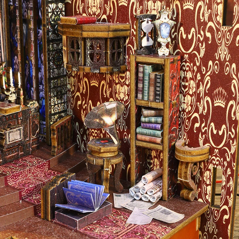DIY Wooden Miniature Dollhouse Book Nook Kit