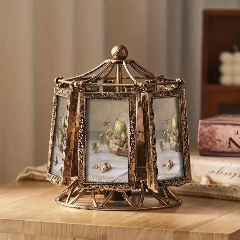 Rotating Ferris Wheel Music Box Carousel Photo Frame
