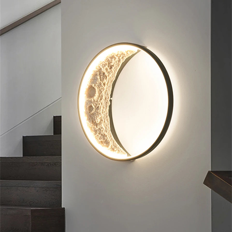 Modern Moonscape LED Wall Mounted Corridor Light