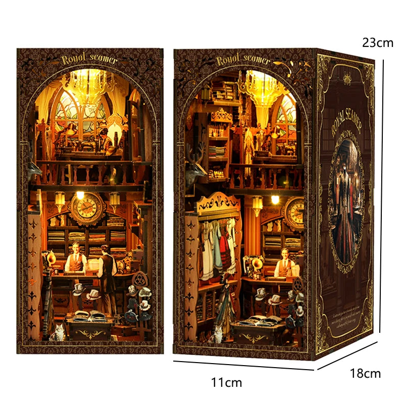 DIY Wooden Miniature Dollhouse Book Nook Kit