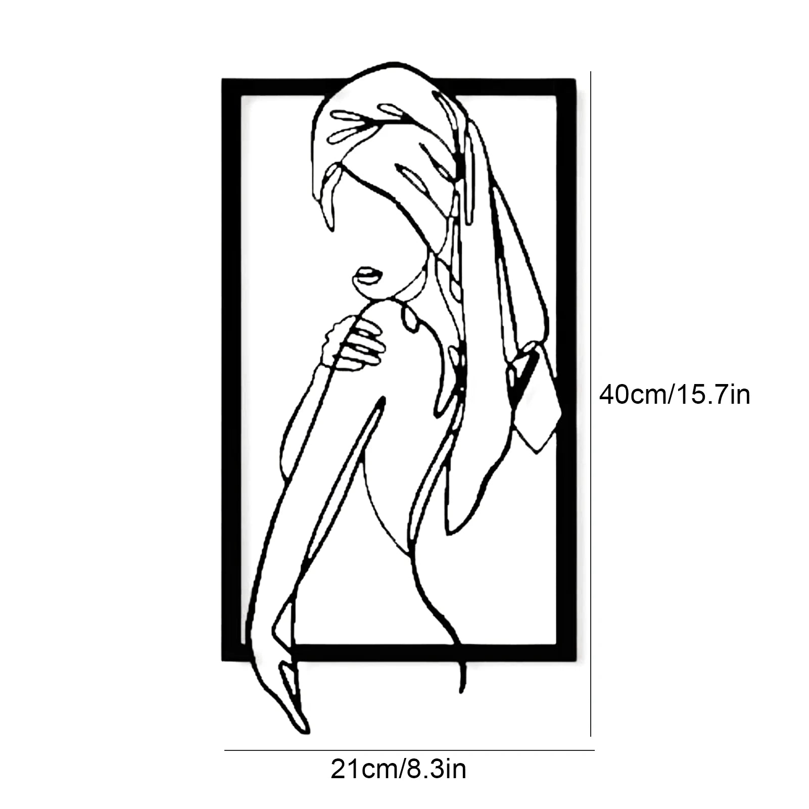 Face Body Line Silhouette Abstract Wall Art