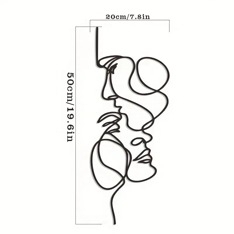 Face Body Line Silhouette Abstract Wall Art