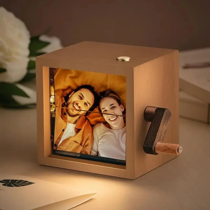 Personalized Photo Flip Book Frame with Light