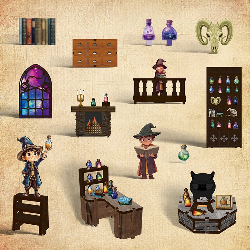 DIY Wooden Miniature Dollhouse Book Nook Kit