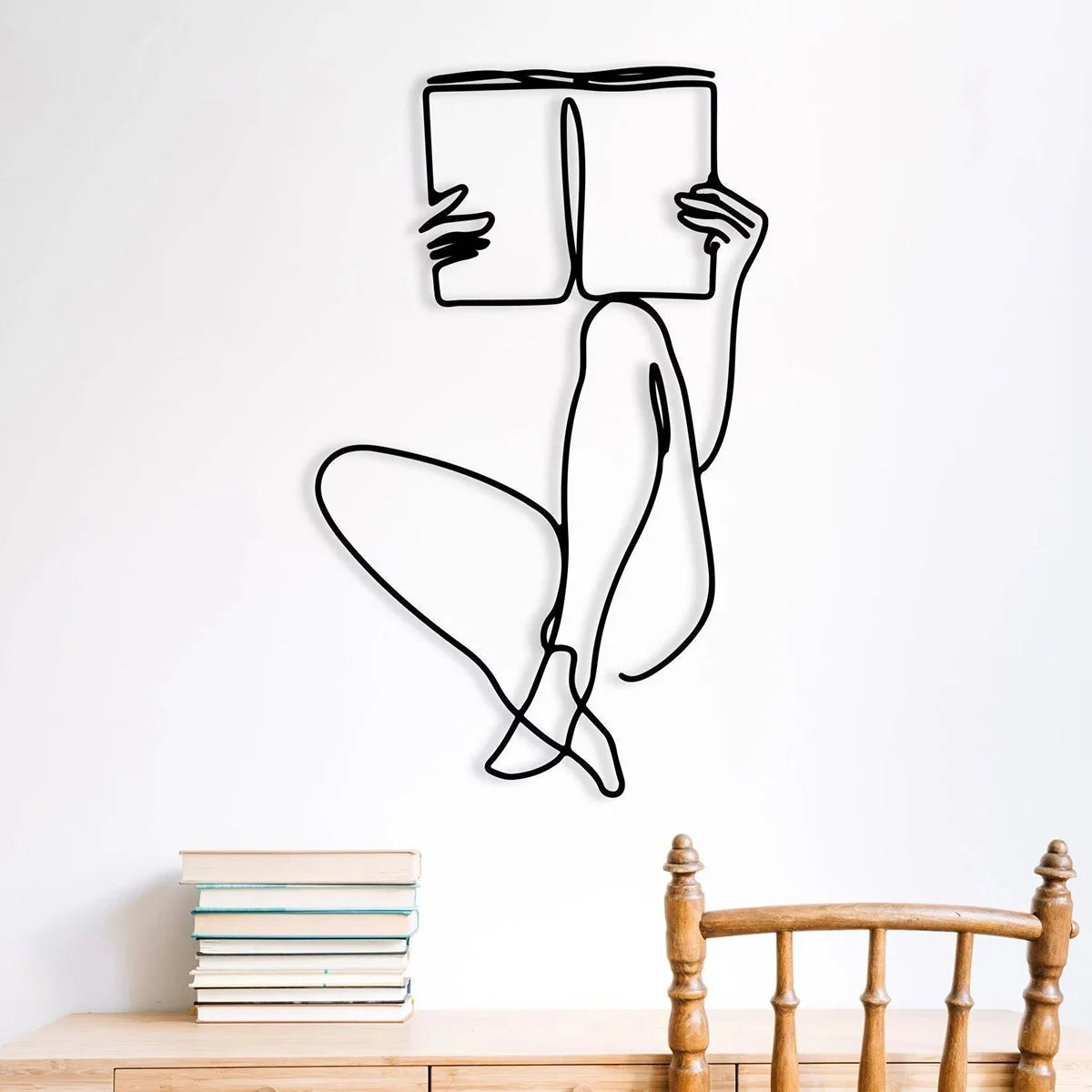 Face Body Line Silhouette Abstract Wall Art