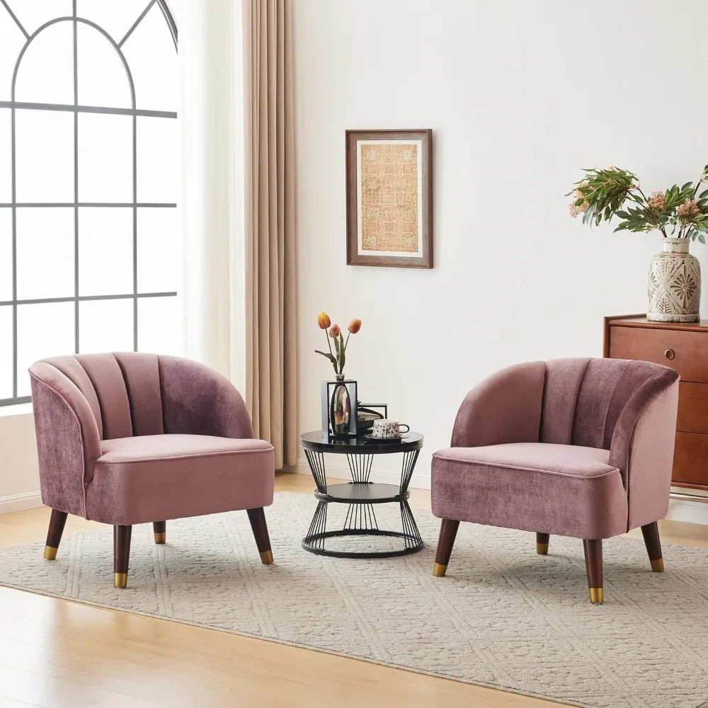 Modern Upholstered Barrel Accent Chair Club Chair