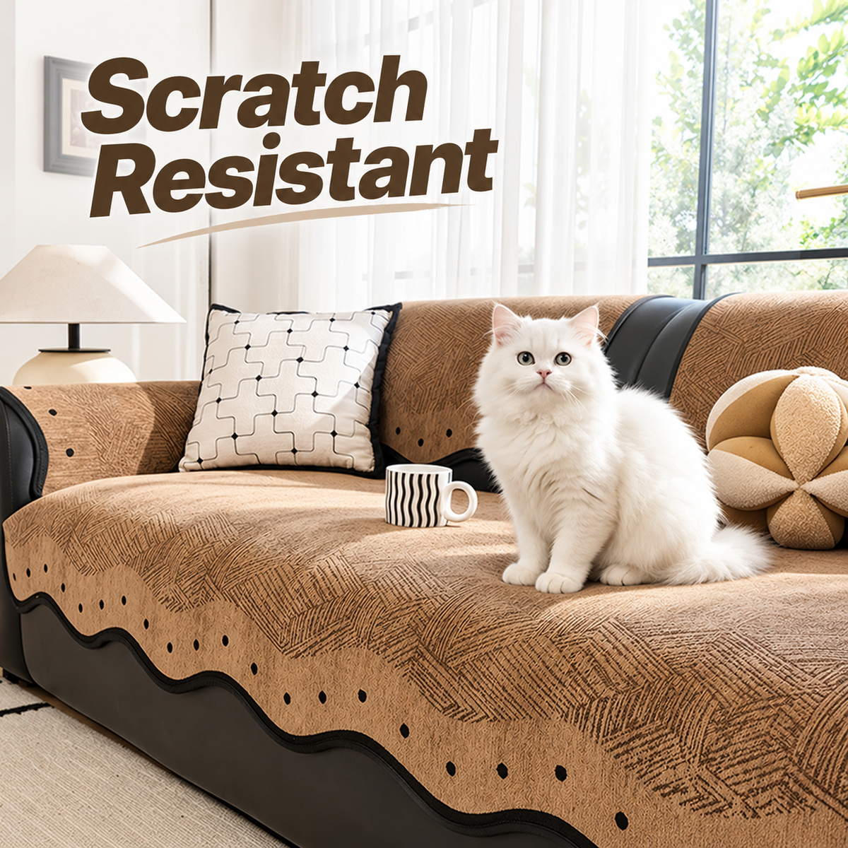 CloudSoft Plush Fabric Non-Slip Sofa Cover