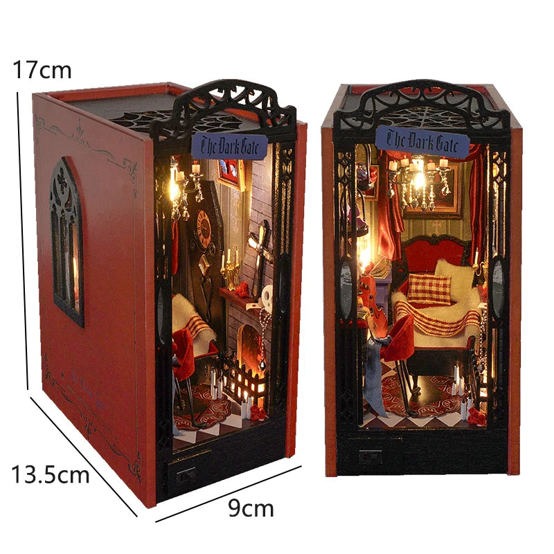 DIY Wooden Miniature Dollhouse Book Nook Kit